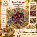 Royal Purple & Gold Laddu Gopal Poshak | Krishna Ji Dress