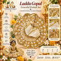 Elegant Ivory & Gold Embroidered Laddu Gopal Poshak Set