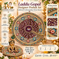 Premium Maroon & Gold Designer Poshak for Laddu Gopal