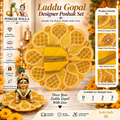 Laddu Gopal Designer Poshak Set - Red Pearl Petal