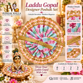 Laddu Gopal Designer Poshak Set - Pink Floral Print