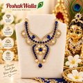 Laddu Gopal Blue Sapphire & Pearl Necklace