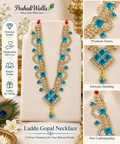 Laddu Gopal Blue Stone Gold Necklace – PoshakWalla