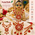 Laddu Gopal Red Ruby Necklace Set – PoshakWalla