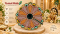 Red Bandhani Peacock Poshak for Laddu Gopal