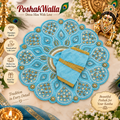 Mint Green Floral Embroidered Poshak for Laddu Gopal