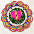 Pink Purple Multi-layer Pearl Bandhani Poshak for Laddu Gopal