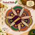 Purple Ikat Dragonfly Sequin Poshak for Laddu Gopal