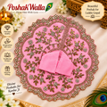 Red Purple Peacock Eye Gemstone Poshak for Laddu Gopal