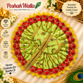 Yellow and red sequin Laddu Gopal poshak with gold gota trim